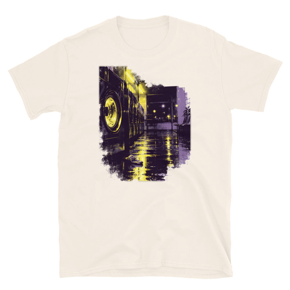 02:13 T-Shirt - Night Laundromat Illustration, Late Shift and Night Owl Gift