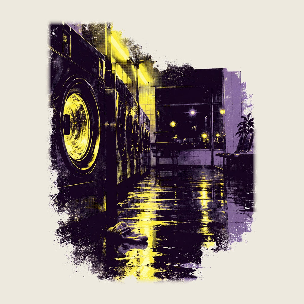 02:13 T-Shirt - Night Laundromat Illustration, Late Shift and Night Owl Gift