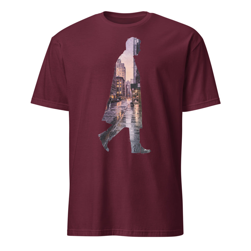 Double Exposure in Maroon