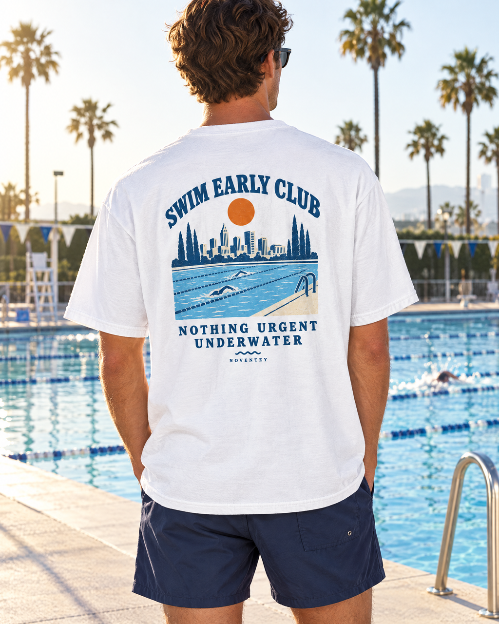 Swim Early Club worn